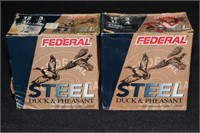 1 Box Each of  Federal Steel Duck & Pheasant 12