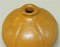 Grueby Pottery Spherical Lobed Vase.