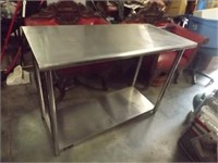 Trinity Stainless Steel Prep Table w/ Bottom Shelf