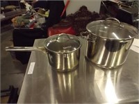 (2) Bellagio Stainless Steel Pots 6.5L & 2.5L