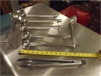 Stainless Steel Comm. (7) Ladles (1) Tong
