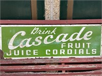 Original Cascade Fruit Juice Cordial Enamel Sign