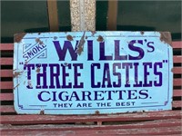 Original Will's Three Castles Enamel Sign