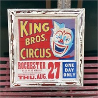 Original King Bros Framed Circus Poster