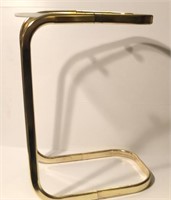 Mid Century Modern Brass Look Drink Table,