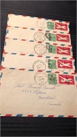 US Stamps, 1949 Vintage Correspondence French,