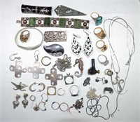 Collection of costume jewelry some marked 925, not