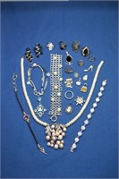 Collection of costume jewelry mostly marked 925, n