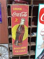 Rare Original Coca Cola 3d Tin Vertical Sign
