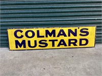 Original Colemans Mustard Enamel Sign