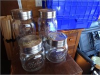 Ball mason jar canister set in plastic tote 6