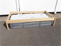 Twin Wood Bed frame w/mattress & slats