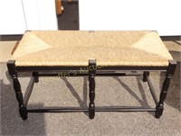 Woven Top Bench 17 1/2"D by 37"W by 18" H