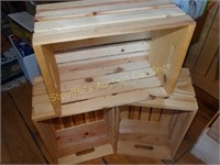 3 Wood Crates 18"x 12 1/2" x 10"