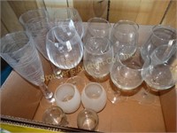 Assorted Stemware & glassware