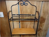 Longaberger wall mount shelf metal & wood (bring