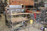 STEEL FRAME SHELF W/ SEVERAL CLAMPS