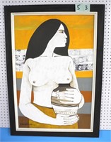 Oil Painting on Canvas -Woman w/Jug Paco Gorospe