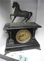 Mantle Clock with Horse