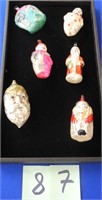 6 Figural Antique Christmas Ornaments