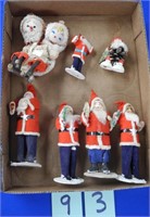 Box of Vintage Santa Claus Figures