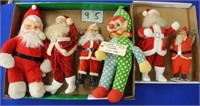 6 Large Antique Santa Claus Figures