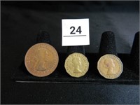 Regina British Coins; 1954 & 1963 Three Pence;