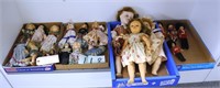 4 Boxes of Old Dolls