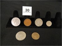 Foreign Coins; Italy; Jamaica; Columbia; Malaysia
