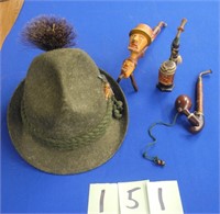 German Hat & 3 Pipes