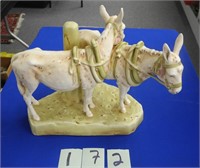 Large Porcelain Figural Group - Donkeys