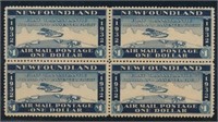 CANADA NEWFOUNDLAND PRIVATE AIRMAIL BLK OF 4 MINT