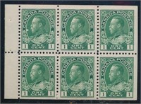 CANADA #104a BOOKLET PANE OF 6 MINT VF NH