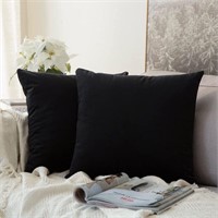 *MIULEE Pack of 2, Velvet Soft Solid Pillow Covers