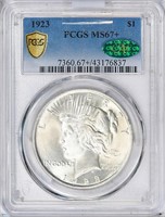 $1 1923 PCGS MS67+ CAC