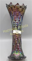 Dugan 10" purple Big Basketweave vase w/ elec