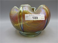 Nwood aqua opal Drapery rosebowl