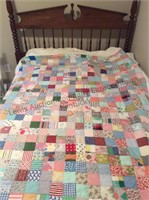 Hand sewn patchwork quilt