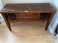 Wood single drawer wall table