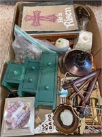 Jewelry boxes, picture frames & trinkets.