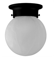 1-Light Matte Black Ceiling Light Fixture