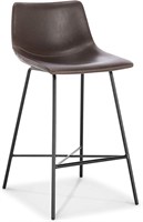 Poly and Bark Paxton 24” Counter Stools, Brown