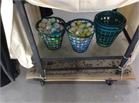 Assorted golf ball and basket lot