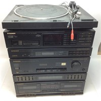 PIONEER STEREO, CD PLAYER, TURNTABLE SYSTEM
