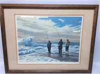 DODENHOFF SIGNED PRINT, FISHING THE POINT