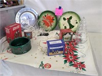 box of Christmas items