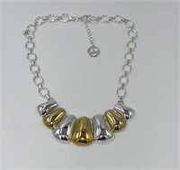TRIFARI Gold & Silver Tapered Collar 18" Necklace