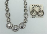 NAPIER Silver Tone Southwestern Necklace & NWT