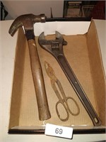 Adjustable Wrench & Hammer