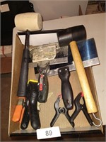 (2) Rubber Mallet, Clamps & Putty Knives